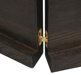 Tampo de mesa 160x40x(2-4) cm carvalho tratado castanho-escuro