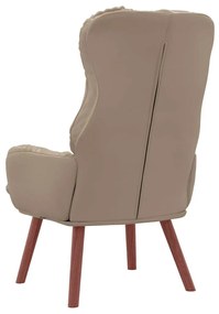 Cadeira Relaxante vidaXL Cappuccino em Couro Sintético