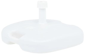 vidaXL Base de guarda-sol enchimento c/ areia/água 16L plástico branco