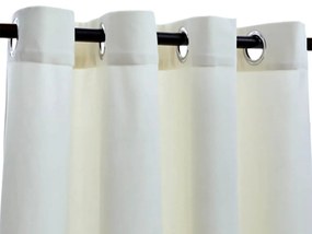 Cortina blackout com argolas em metal 290x245 cm veludo creme