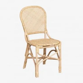 Cadeira De Jantar Em Rattan Zariel Natural - Sklum