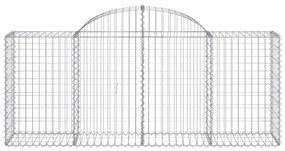 Cestos gabião arqueados 15pcs 200x50x80/100cm ferro galvanizado