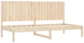 Sofá-cama sem colchão 90x200 cm madeira de pinho maciça