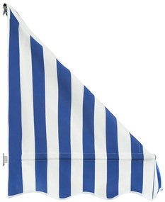 Toldo bistrô 400x120 cm azul e branco