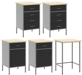 Conjunto de Armário de Trabalho e Painel de Ferramentas de 12 Peças vi