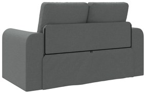 Sofá-camas 2 em 1 Cinza Escuro 148x71x83 cm Tecido