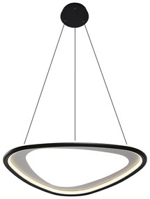 LED Candeeiro suspenso de design preto regulável em 3 níveis - Organico Design