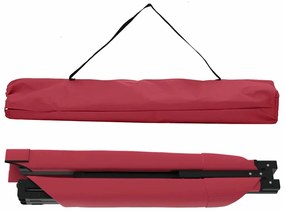 Conjunto de Camas Dobráveis 2 pçs com Bolsa Vermelho 600D Tecido Oxfor