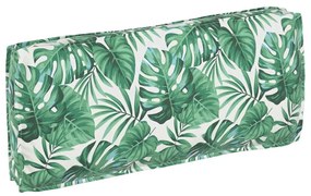 vidaXL Almofada de palete para assento e encosto com estampa de folhas, 120 x 50 x 12 cm, em tecido Oxford.