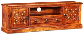 Móvel de TV madeira acácia maciça 120x30x40 cm