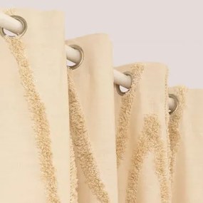 Cortina De Algodão Jasper Crema & 140 X 260 Cm - Sklum