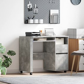 vidaXL Secretária Concreta Cinza Cinza concreto Aglomerado de partículas