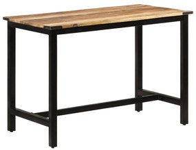 vidaXL Mesa de jantar 110x60x76 cm madeira de mangueira maciça