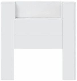 Armário de cabeceira com luzes LED 100x16,5x103,5 cm branco