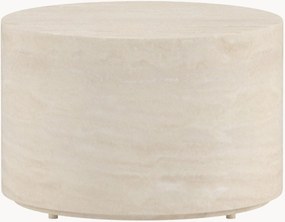 Mesa de centro redonda com efeito travertino para jardim Lissabon