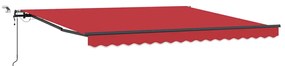 Toldo Retrátil Automático vidaXL com LED Vermelho 400x350 cm