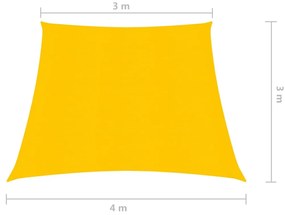 Para-sol estilo vela 160 g/m² 3/4x3 m PEAD amarelo