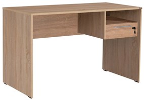 Secretária "Simple" com Gaveta - 120 x 75 x 60 cm - Sonomo e Branco -