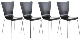 Conjunto de 4 cadeiras cozinha e jantar Aaron 43 x 84 x 50 cm Preto