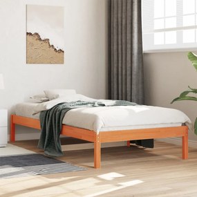 Sofá-cama sem colchão 80x200 cm madeira de pinho castanho cera