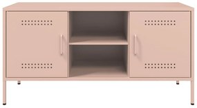 Móvel de TV 100,5x39x50,5 cm aço rosa