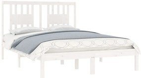 Estrutura de cama 120x200 cm pinho maciço branco
