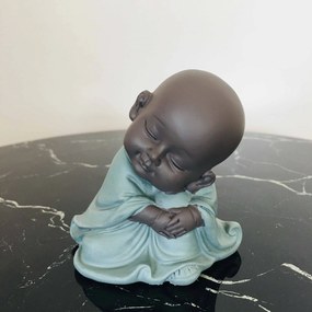 Figura Decorativa Monge II  | Verde | Resina I 8,5*8,5*6 cm