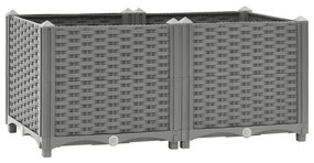 vidaXL Canteiro elevado 80x40x38 cm polipropileno