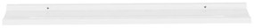 Prateleiras de parede 4 pcs 100x9x3 cm branco brilhante