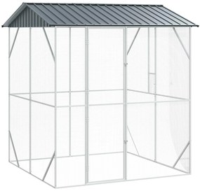 vidaXL Gaiola para Pássaros Antracite 215 x 208 x 247 cm