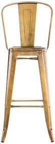 Conjunto de 2 bancos de bar Aiden 44 x 115 x 52 cm Dourado