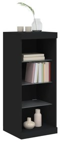 Aparador com luzes LED 41x37x100 cm preto