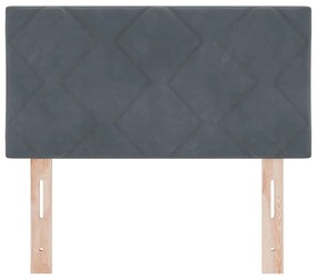 Cabeceira vidaXL Design Blocos de Diamante Cinza Escuro 80 cm Veludo