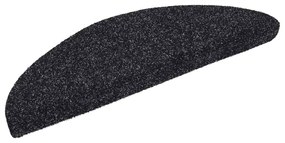 Tapetes de escada adesivos 30 pcs 56x17x3 cm preto