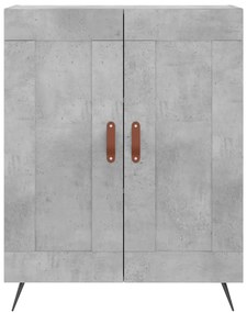 Armário alto 69,5x34x180 cm derivados de madeira cinza cimento