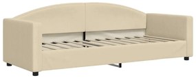 Sofá-cama c/ gavetão e colchões 80x200 cm tecido cor creme