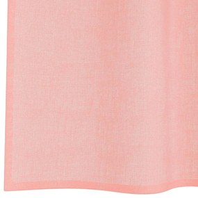 Cortinas de voile com bolsos para varão 2 pcs rosa