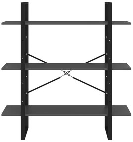 Estante 100x30x105 cm derivados de madeira cinzento