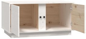 Mesa de centro 80x50x40 cm madeira de pinho maciça branco