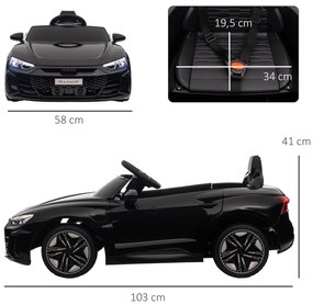 Carro Elétrico AUDI RS E-Tron GT para Crianças de 3-6 Anos Carro de Ba