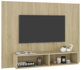Armário parede p/ TV 120x23,5x90 cm deriv. madeira carv. sonoma