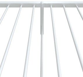 Estrutura de cama com cabeceira e pés 80x200 cm metal branco