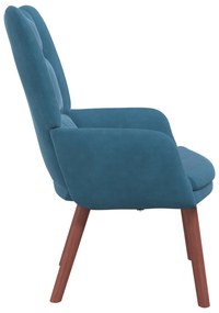 Poltrona Relaxante Velvet Azul
