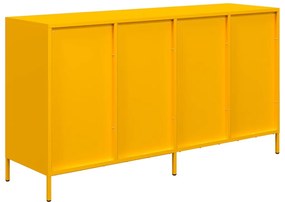Aparador 135x39x73,5 cm aço laminado a frio amarelo mostarda