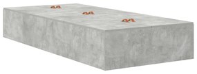 Cama Box com Arrumação Cinza Concreto 75x190 cm em Madeira Engenharia
