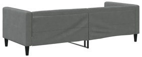 Sofá-cama 80x200 cm tecido cinzento-escuro