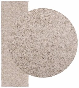 Tapete shaggy de pelo alto PAMPLONA 80x250 cm bege