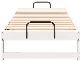 Estrutura de Cama com Alças Branco 80 x 200 cm