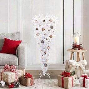 vidaXL Árvore de Natal Artificial com 150 LEDs Branco 120 cm PVC e Aço