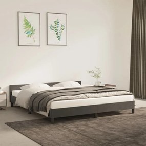 vidaXL Estrutura de cama sem colchão 180x200 cm veludo cinzento-escuro